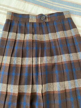 Wool Pleated Skirt, Vintage, Handmade